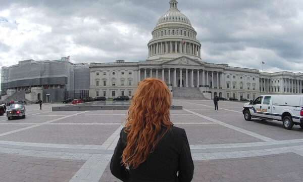 Photo of Dale Sky Jones outside of the U.S. Congress