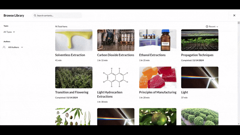 Browse Content Library