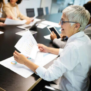 Professional setting at a table
